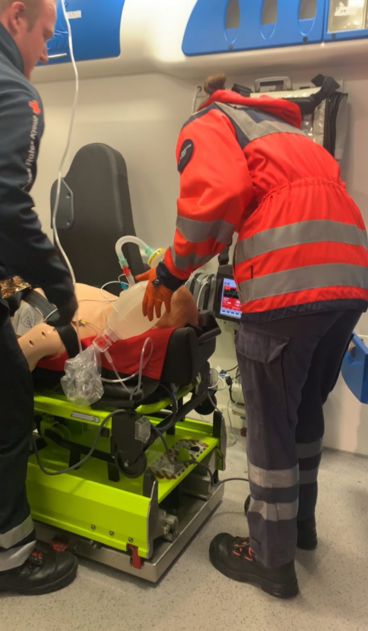 Unfallsituation in der Rettungsdienstausbildung