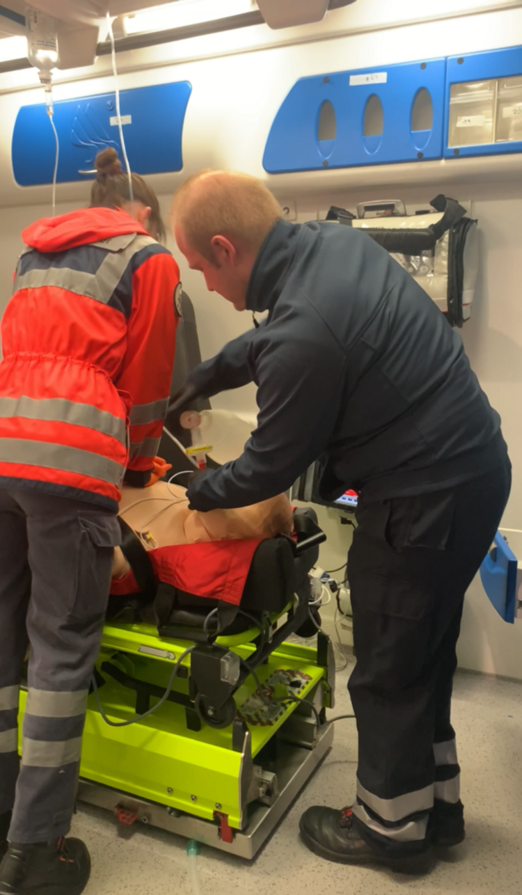 Unfallsituation in der Rettungsdienstausbildung