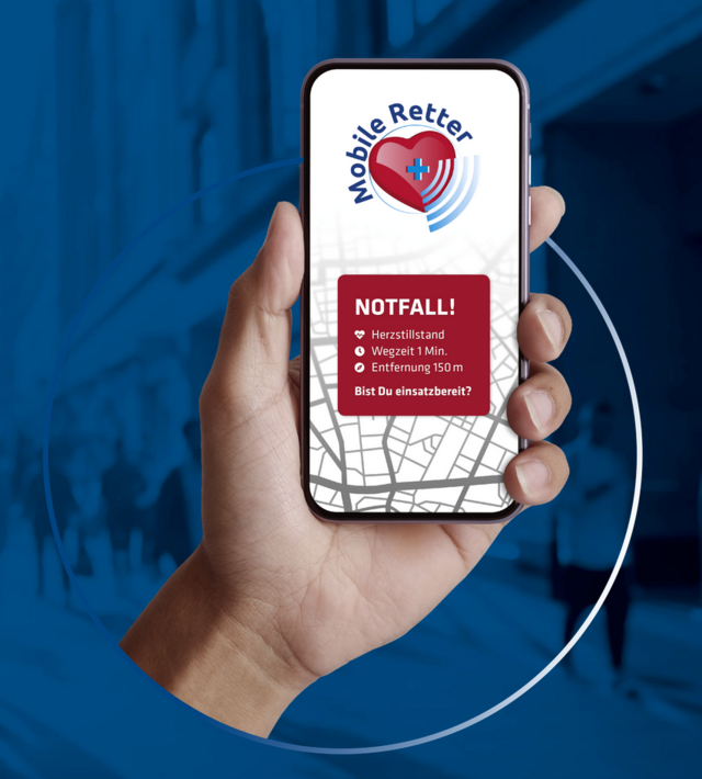 Einsatzmeldung für einen mobilen Retter