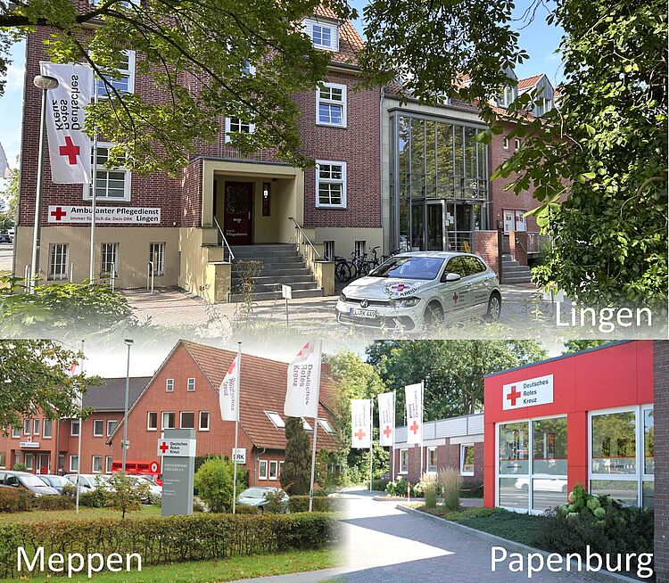 Die 3 Geschäftsstellen des DRK-Kreisverband Emsland e.V.